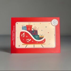Premium Boxed Holiday Christmas Greeting Cards, Sleigh full of Gifts